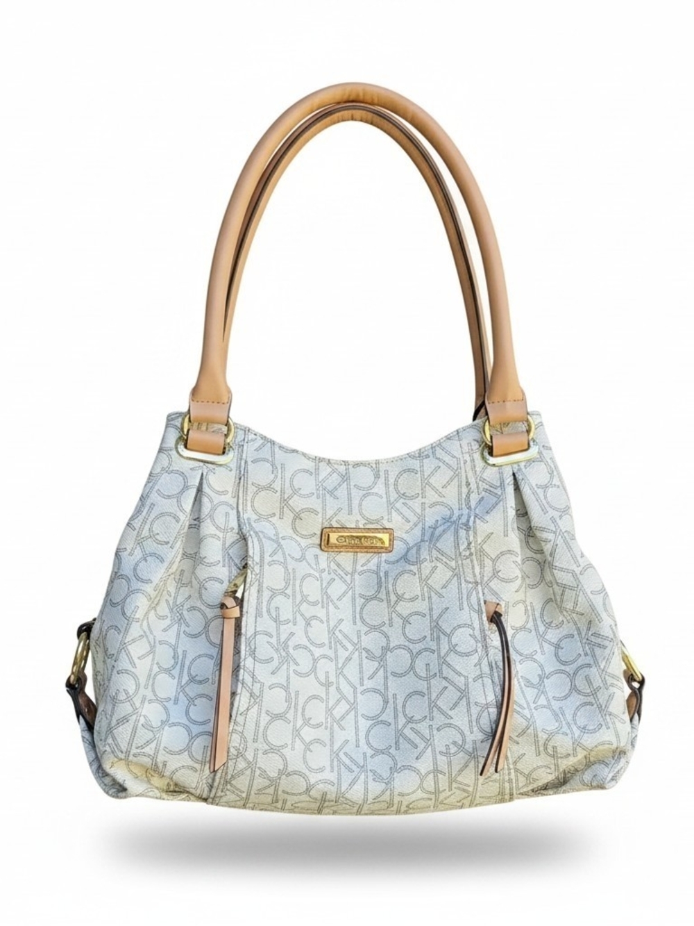Calvin Klein Light Blue Monogram Shoulder Bag